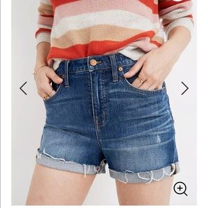 Madewell High Rise denim shorts size 24